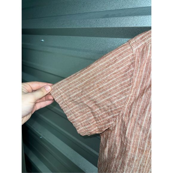 Madewell Red Striped Casual Button Down Shirt - Picture 4 of 7